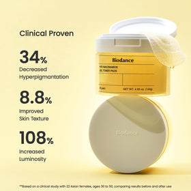 BIODANCE toner pads with fresh pineapple and glow effects