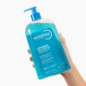 Bioderma Atoderm Hydrating Shower Gel in a bathroom setting