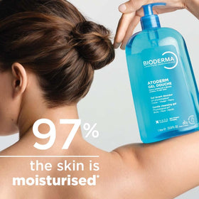 Bioderma Atoderm Hydrating Shower Gel with soft towels