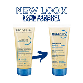 Bioderma Atoderm Shower Oil 120g on a bathroom shelf