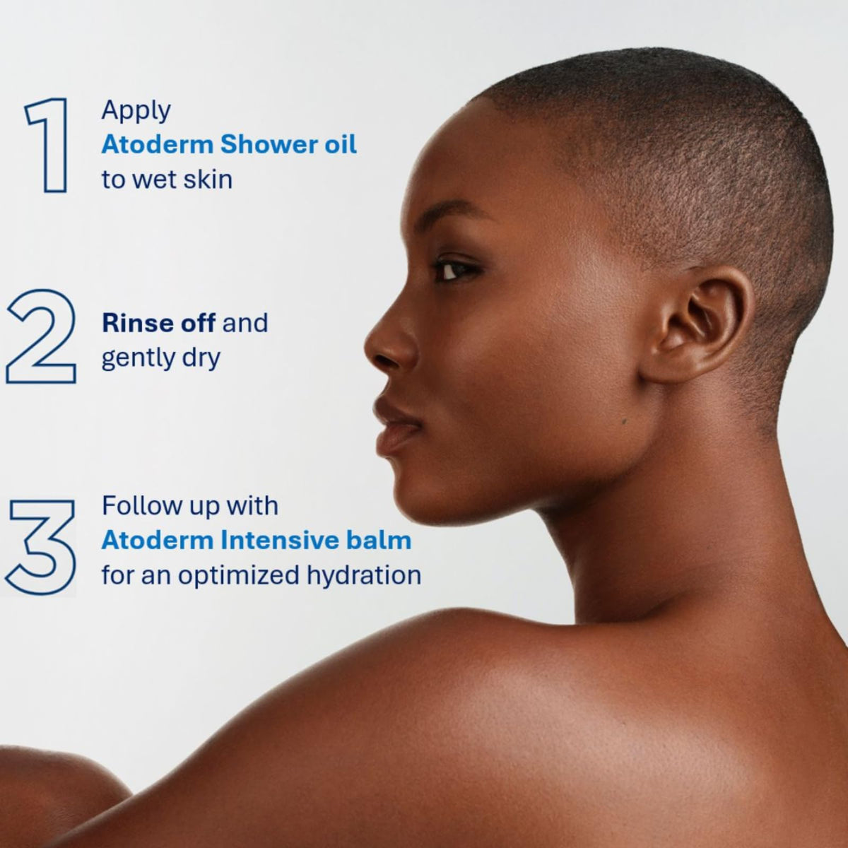 Bioderma Atoderm Shower Oil 621g back view showing ingredients