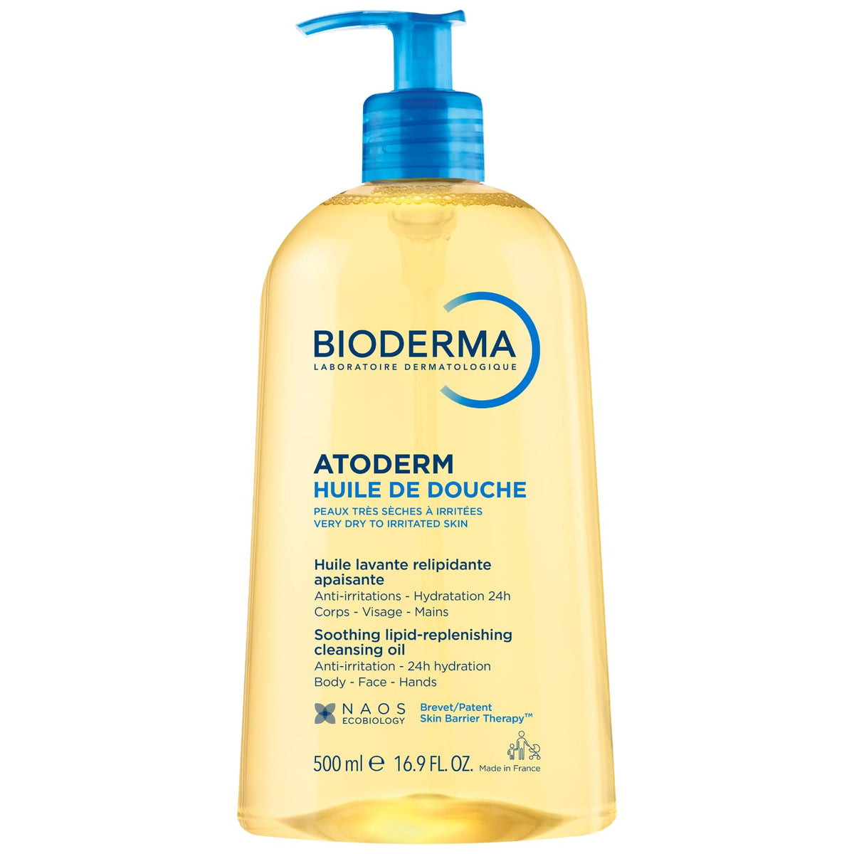 Bioderma Atoderm Shower Oil 621g front view with label