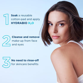Bioderma Hydrabio H2O Micellar Water showing texture on cotton pad