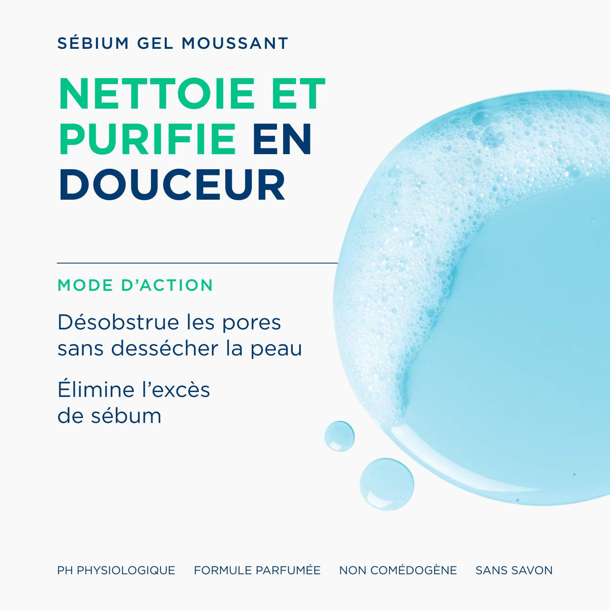 Bioderma Sébium Foaming Gel 500mL side view