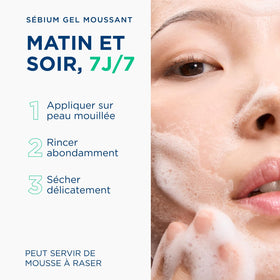 Bioderma Sébium Foaming Gel 500mL with skincare routine