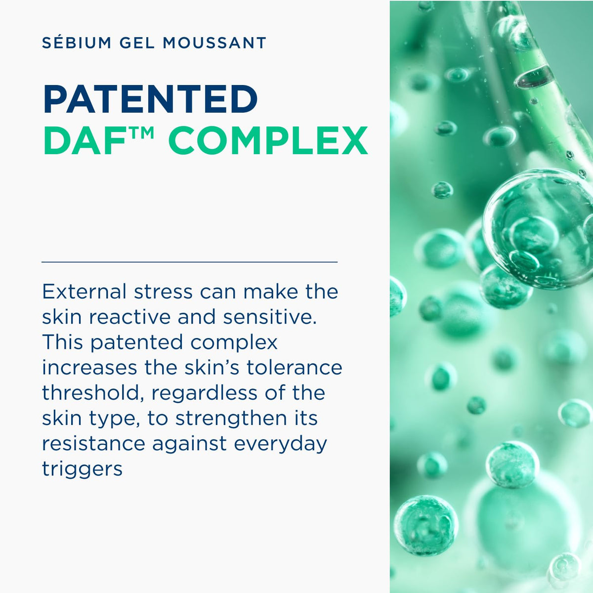 Bioderma Sébium Foaming Gel with ingredients blur