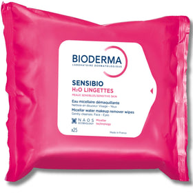 Bioderma Sensibio H2O Makeup Wipes front view with packaging