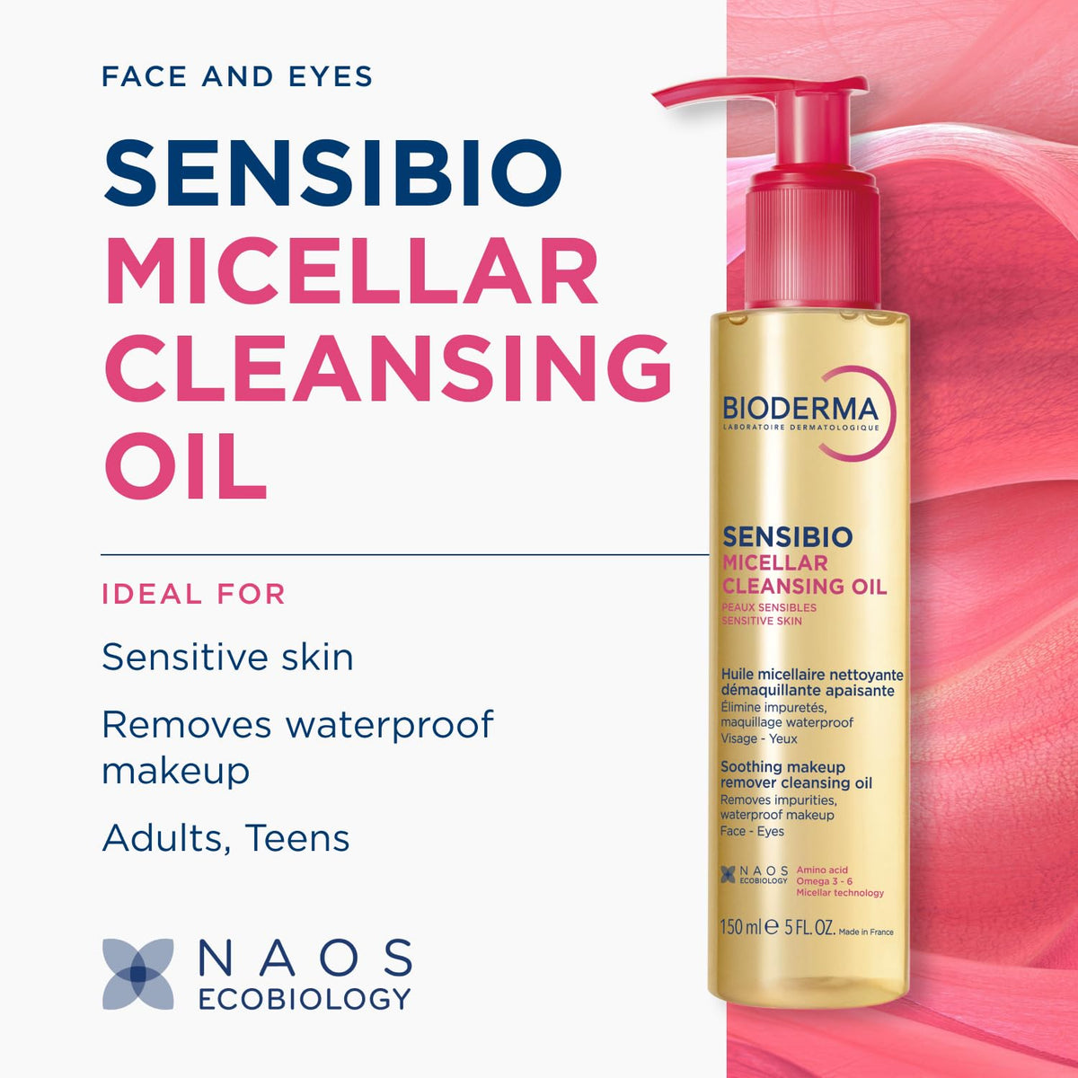 Bioderma Sensibio Micellar Cleansing Oil 5 Fl Oz back view