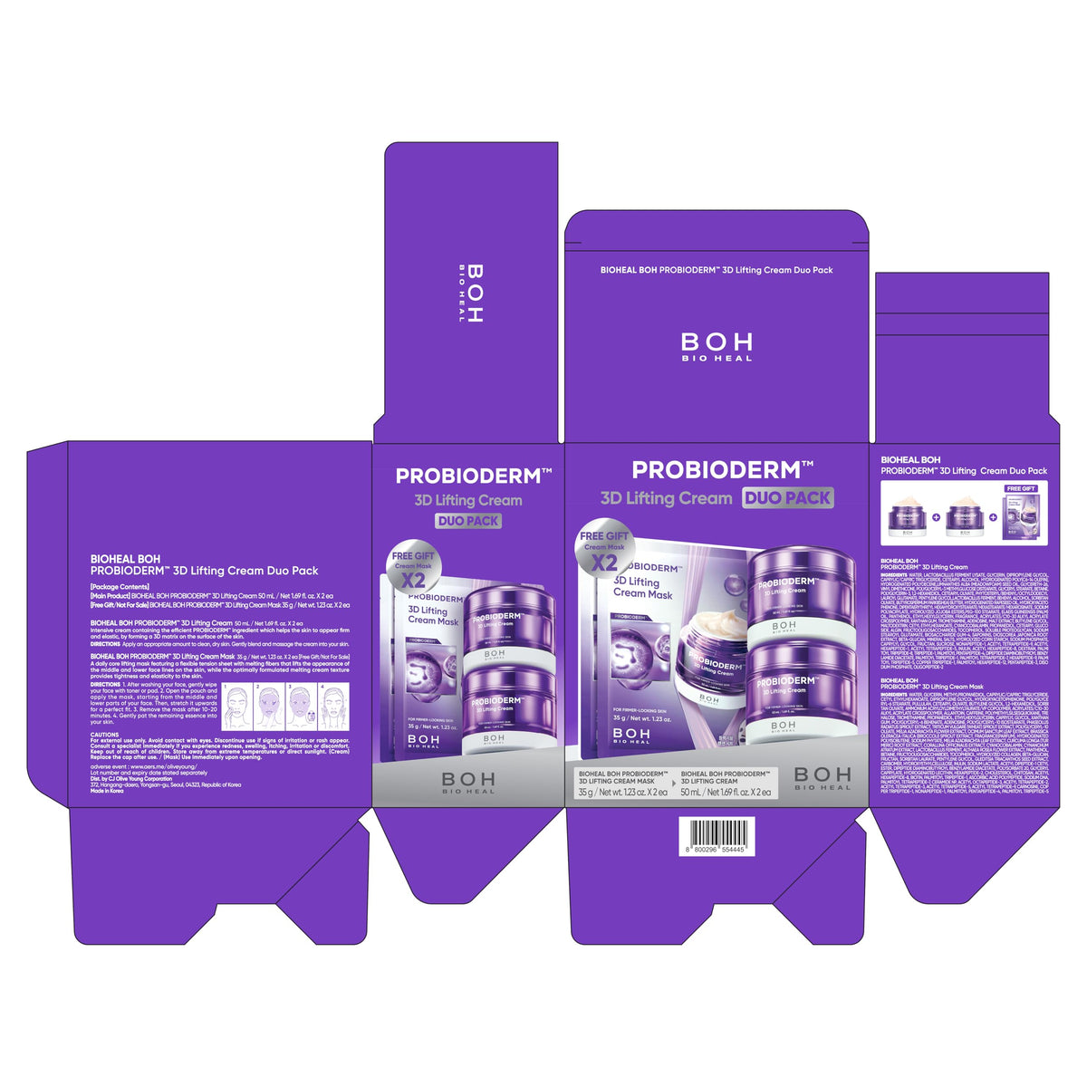 BIOHEAL BOH 3D Lifting Cream and mask in lifestyle setting