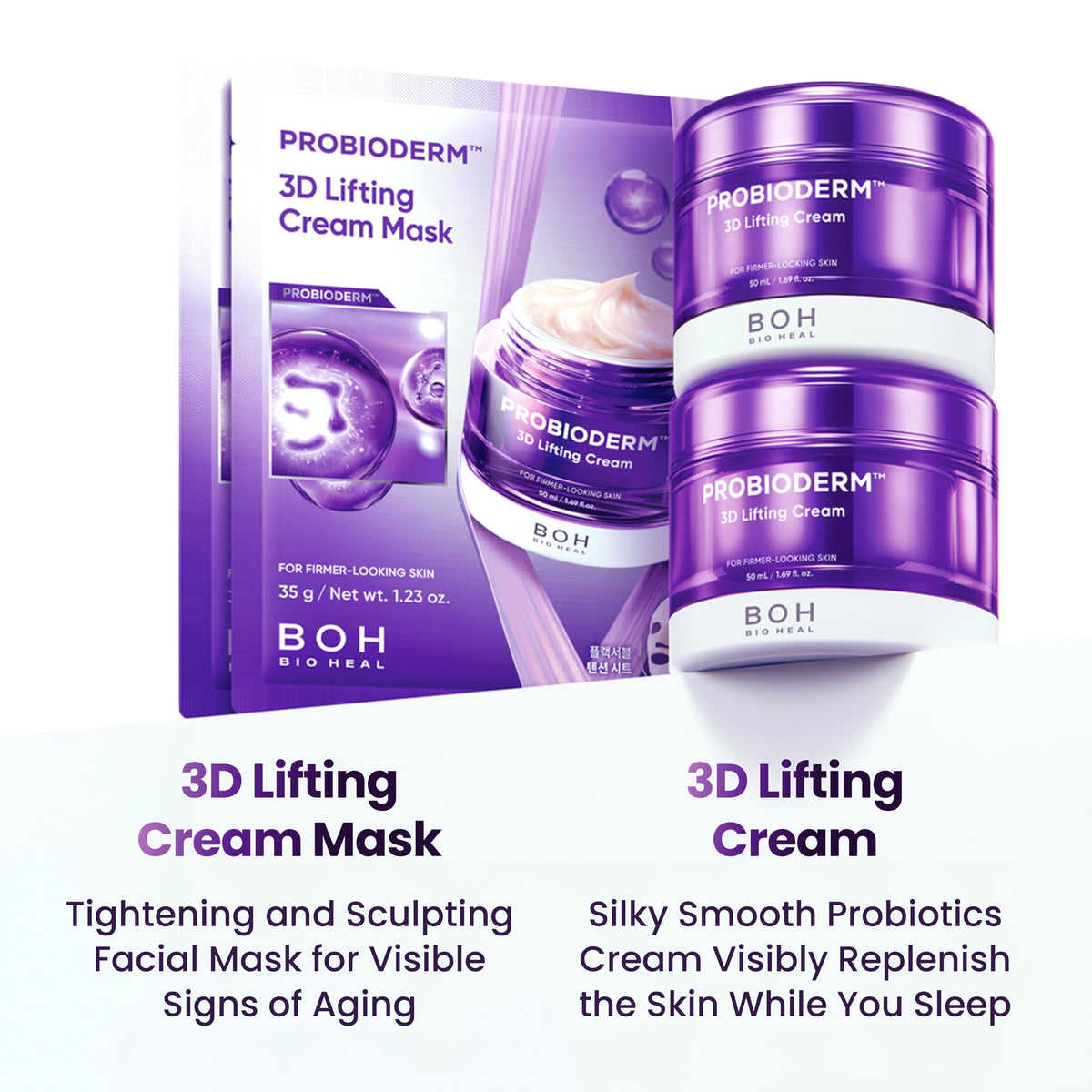 BIOHEAL BOH Lifting Sheet Mask in use