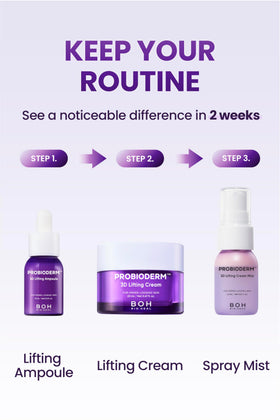 BIOHEAL BOH Probioderm 3D Lifting Travel Kit lifestyle scene