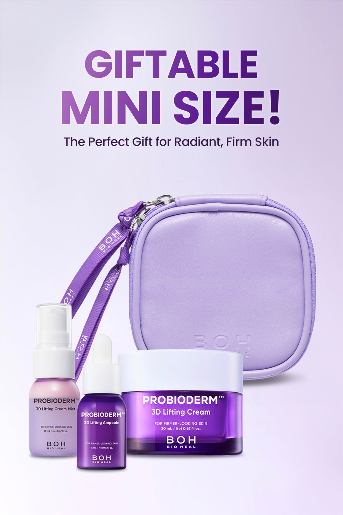BIOHEAL BOH Probioderm 3D Lifting Travel Kit with travel accessories