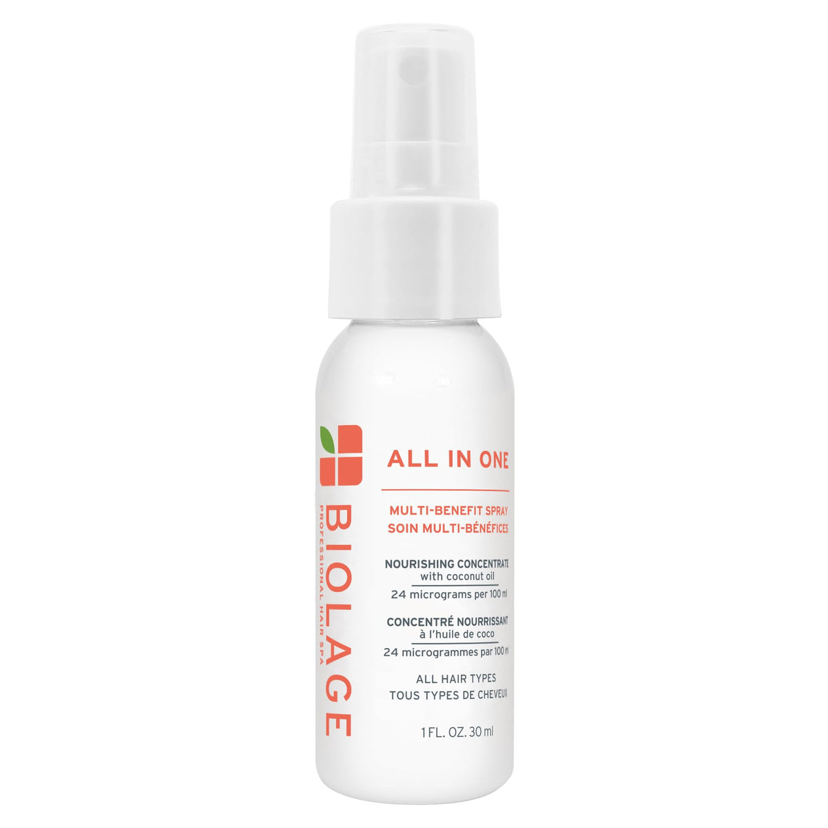 Biolage All-In-One Multi-Benefit Spray 1 fl oz front view