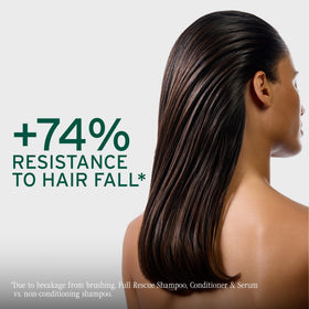 Biolage Full Rescue Shampoo lathering in hair