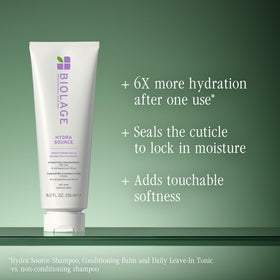 Biolage Hydra Source Conditioning Balm 227g on a bathroom counter