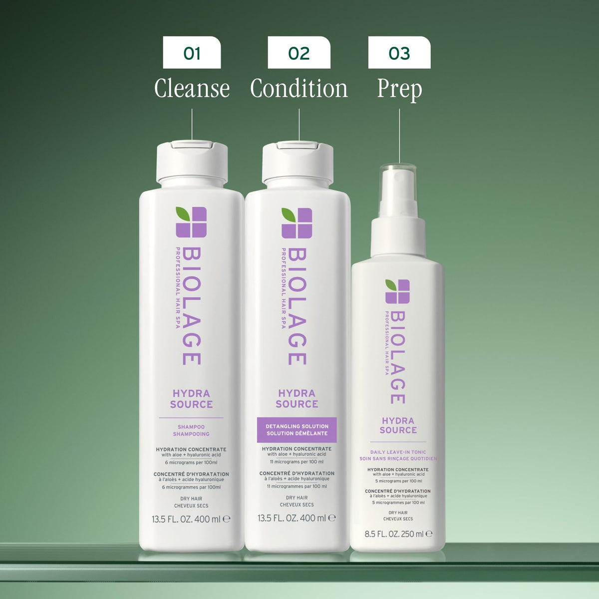 Biolage Hydra Source Detangling Solution ingredients list