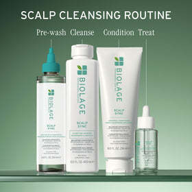 Biolage Scalp Sync Clarifying Shampoo with other Scalp Sync products