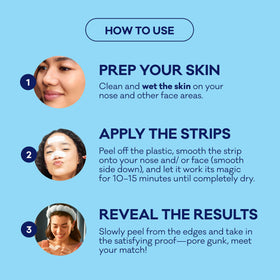 Bioré Blackhead Remover Pore Strips in use on a face