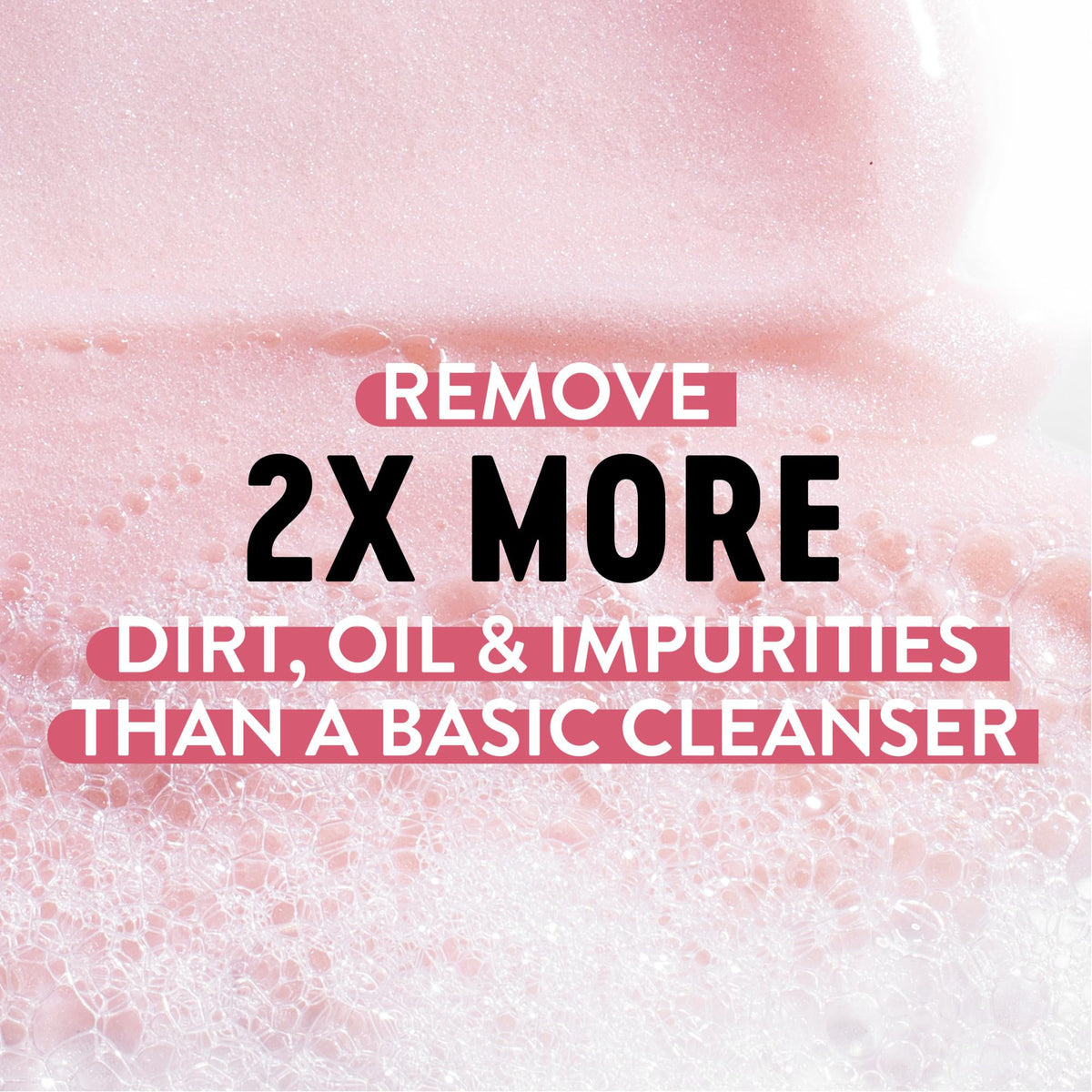 Bioré cleanser showing texture on hand