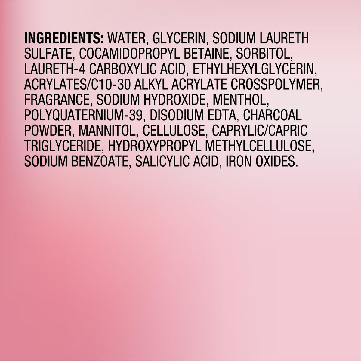 Bioré cleanser with ingredients displayed