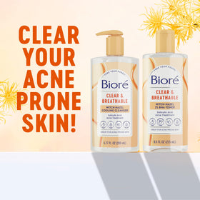Bioré Cooling Cleanser with Witch Hazel back view