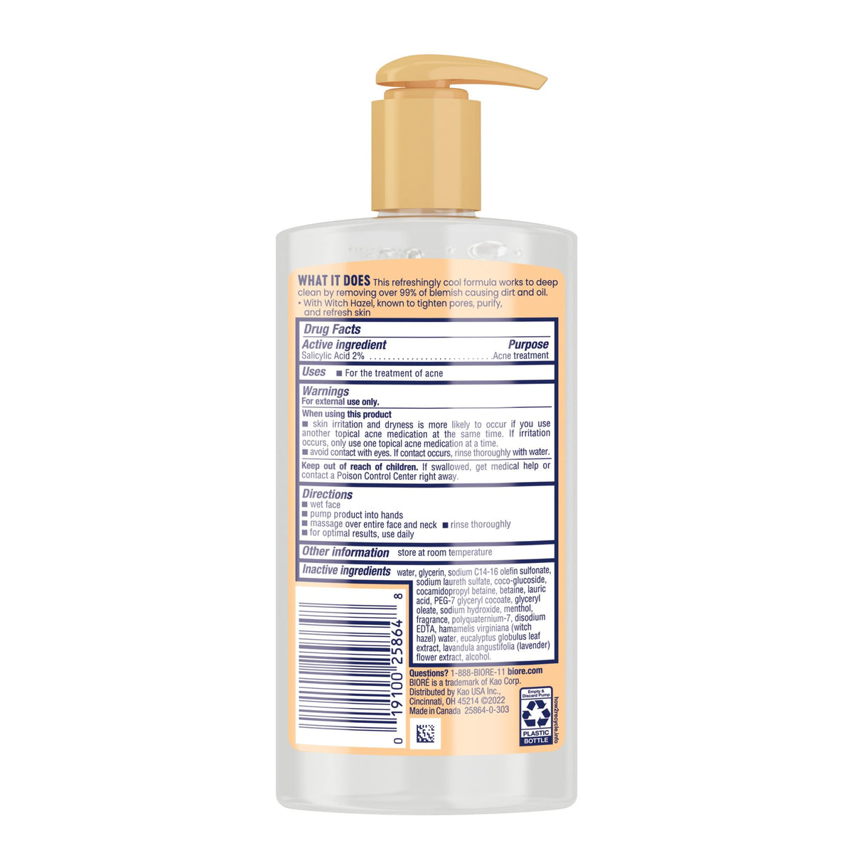 Bioré Cooling Cleanser with Witch Hazel texture on hand