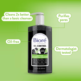 Bioré Deep Pore Charcoal Face Wash packaging details