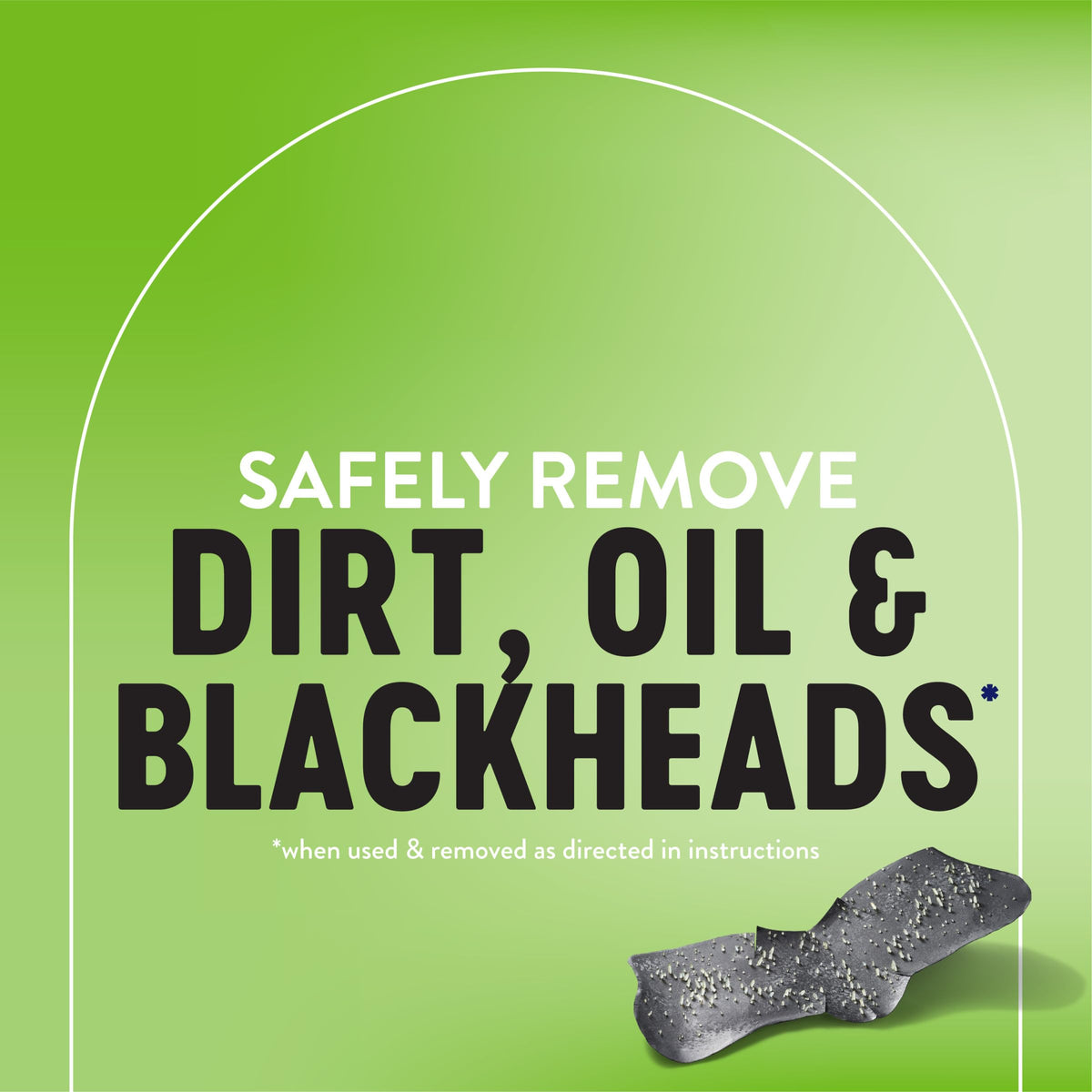 Bioré Men's Charcoal Deep Cleansing Pore Strips close-up of strip