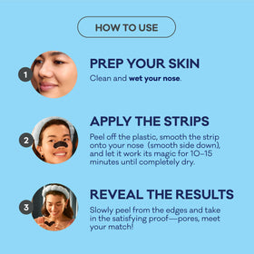 Bioré Pore Strips displayed with instructions