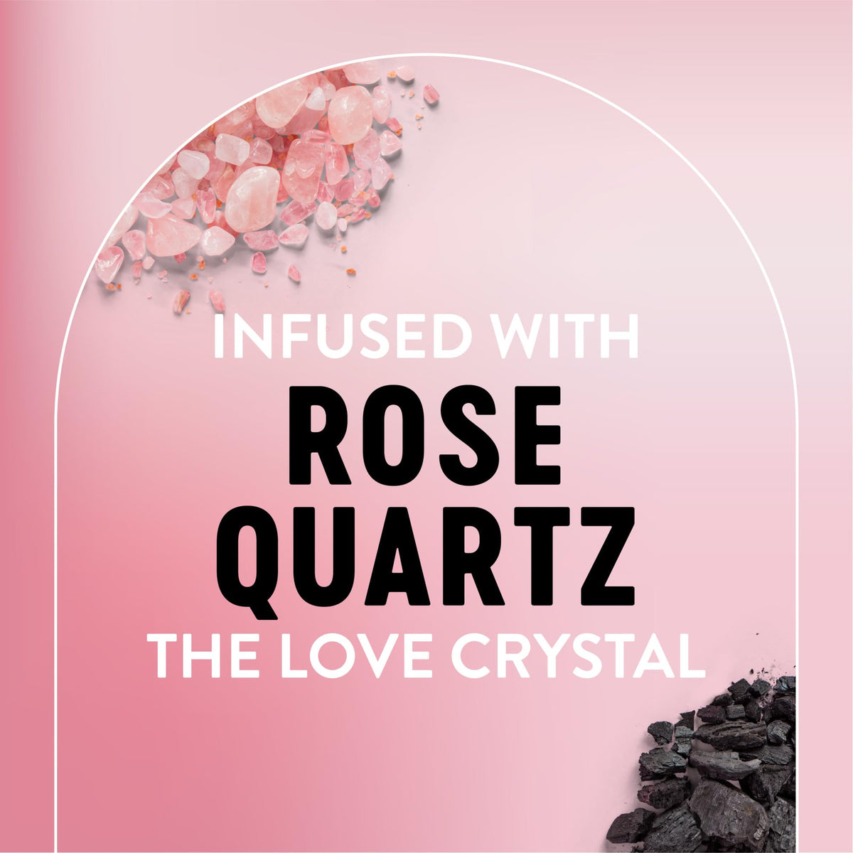 Bioré Rose Quartz + Charcoal Cleanser lathered on face
