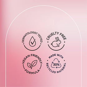 Bioré Rose Quartz + Charcoal Cleanser packaging with product details