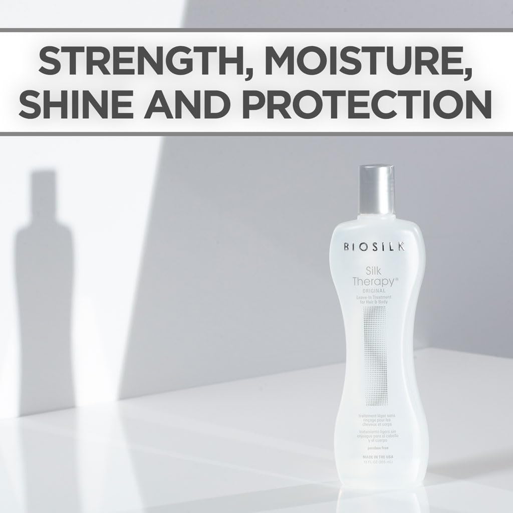 BioSilk Silk Therapy bottle showing silk protein ingredients