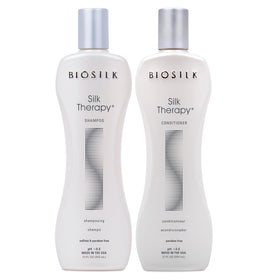 BioSilk Silk Therapy Duo Set Shampoo and Conditioner front view