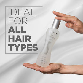 BioSilk Silk Therapy Original Leave-In Hair 7 Oz application on hair