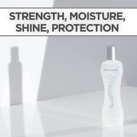 BioSilk Silk Therapy Original Leave-In Hair 7 Oz on a vanity