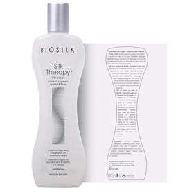 BioSilk Silk Therapy Original Leave-In Hair application on hair