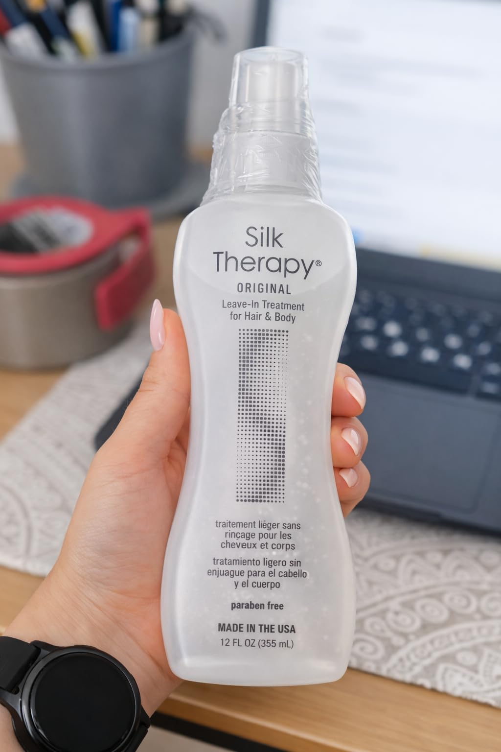 BioSilk Silk Therapy Serum 12 oz lifestyle scene