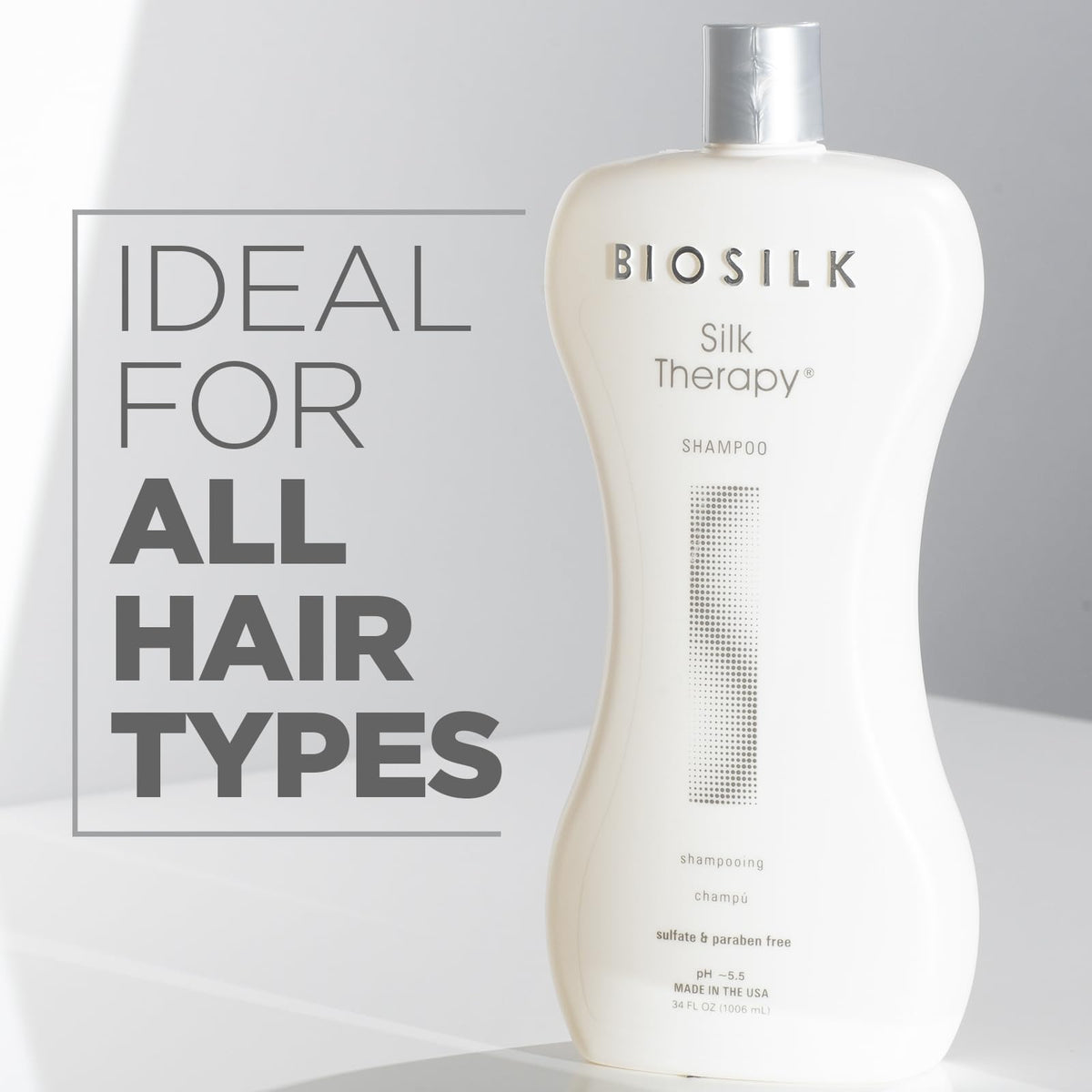 BioSilk Silk Therapy Shampoo bottle with label