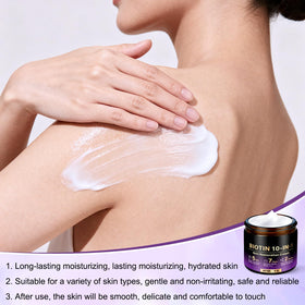 Biotin 10-in-1 Skin Restoration Cream application on skin