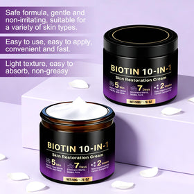 Biotin 10-in-1 Skin Restoration Cream close-up of texture