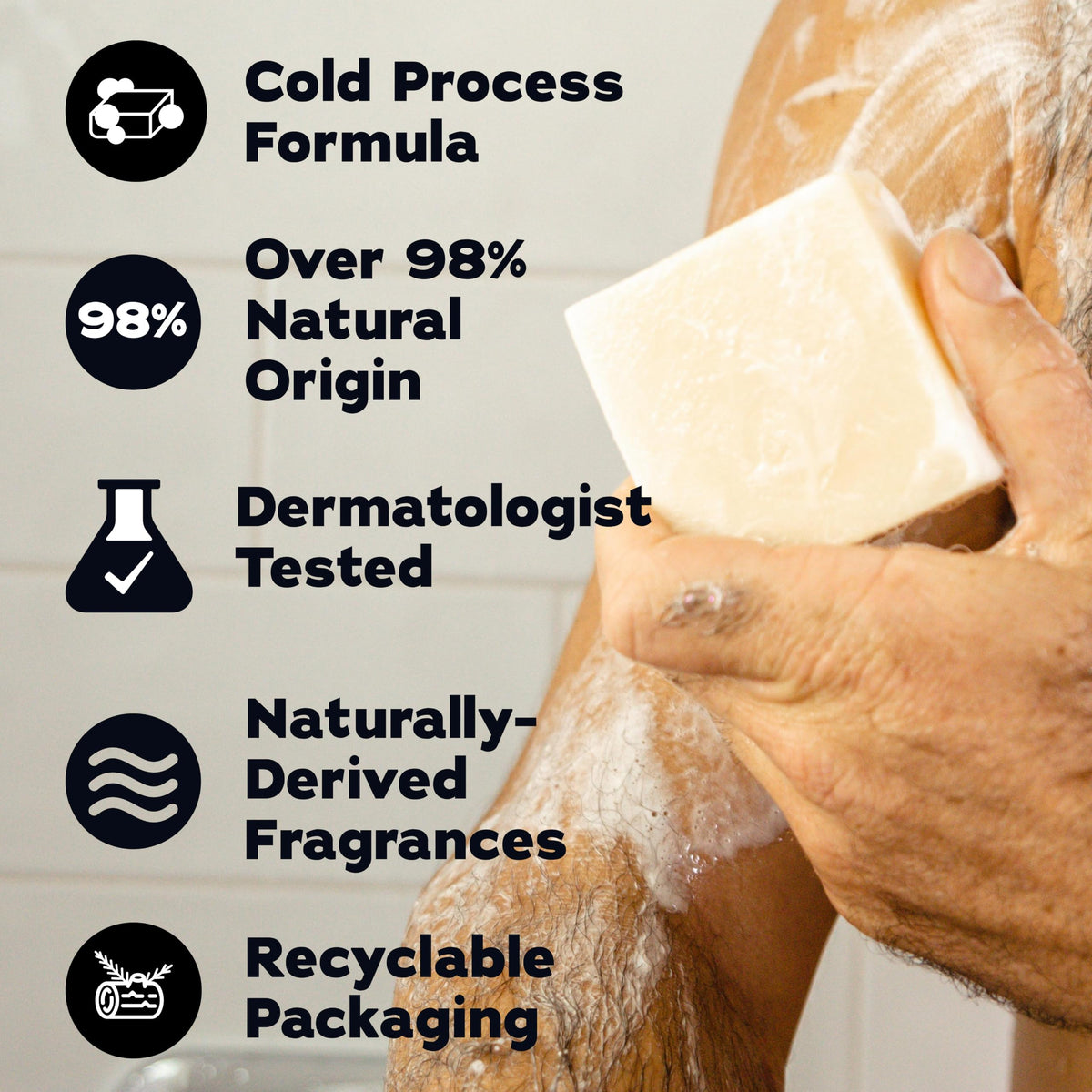 Birchwood Breeze bar soap from Dr. Squatch with earthy scent