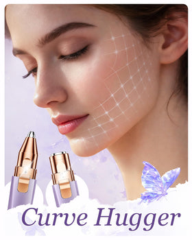 bissuuy Eyebrow Trimmer being used on a woman's eyebrow