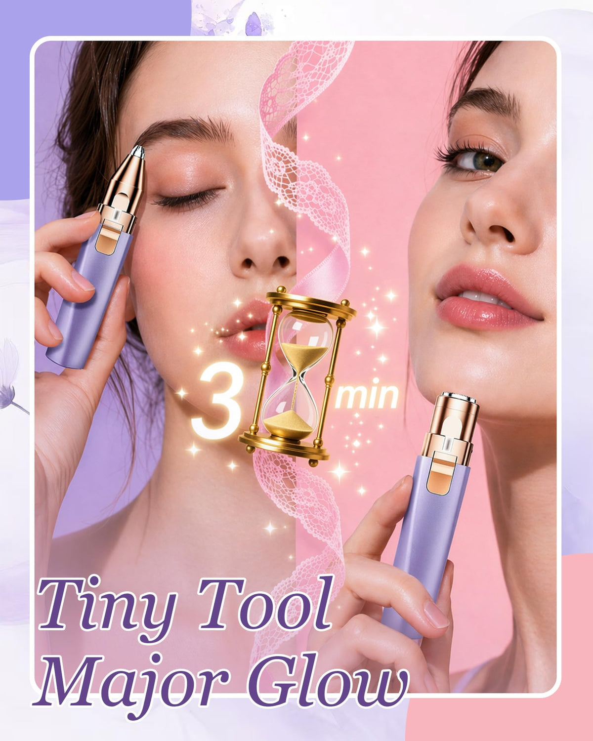bissuuy Eyebrow Trimmer in a stylish cosmetic bag