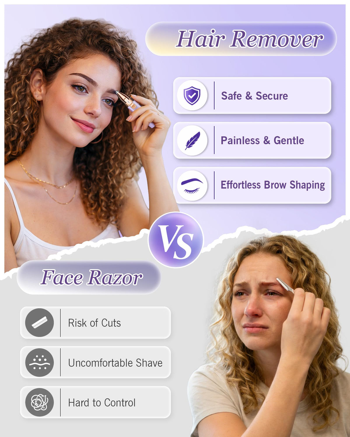 bissuuy Eyebrow Trimmer in hand for easy use