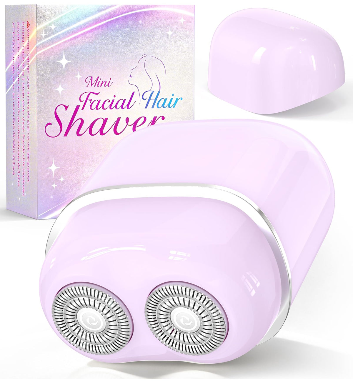 bissuuy Facial Hair Remover front view with dual blades