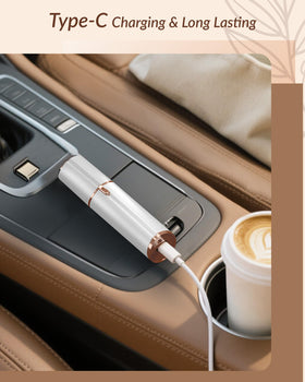 bissuuy Facial Hair Remover in use on upper lip