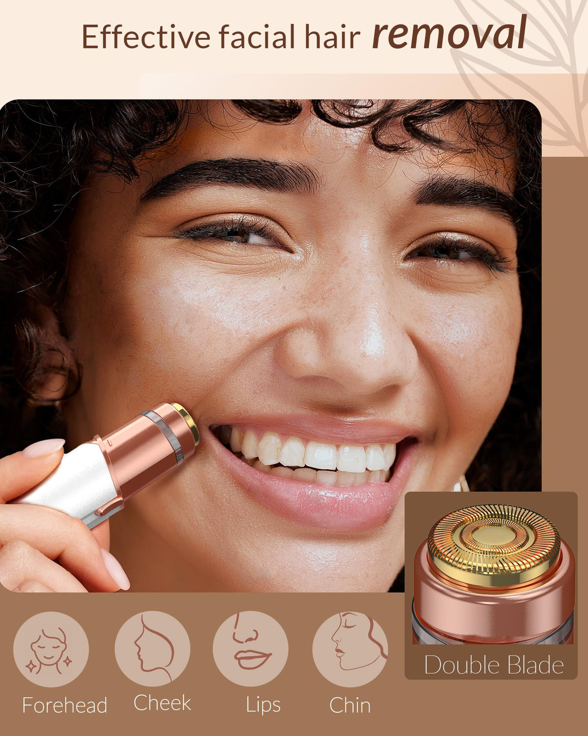 bissuuy Facial Hair Remover side view showcasing blades