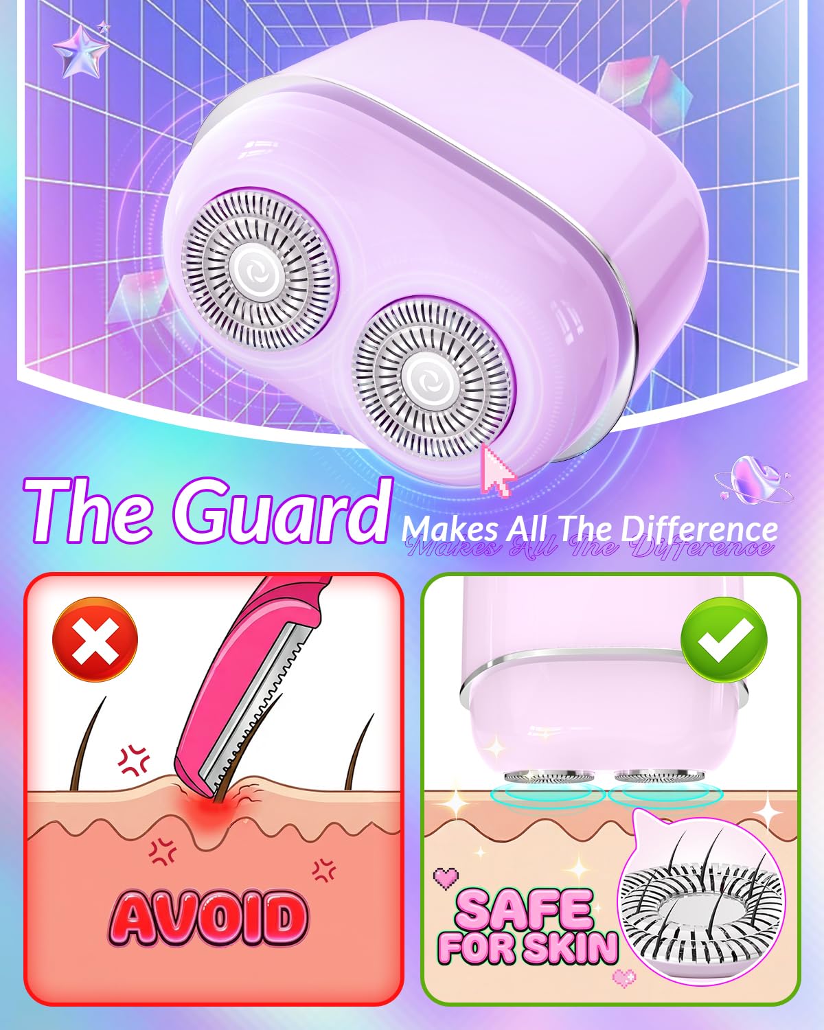 bissuuy Facial Hair Remover user holding it during touch-up