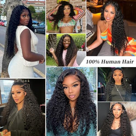BJVT 13x6 Deep Wave Lace Front Wig displayed in packaging