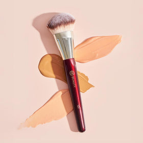 BK BEAUTY 101 Contoured Foundation Brush on a vanity